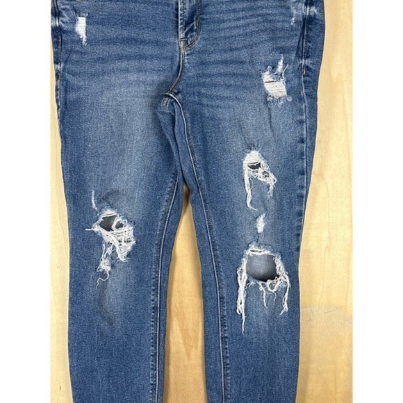 Old Navy Jeans Womens 8 Rock Star Super Skinny Mid Rise Distressed - Picture 2 of 9